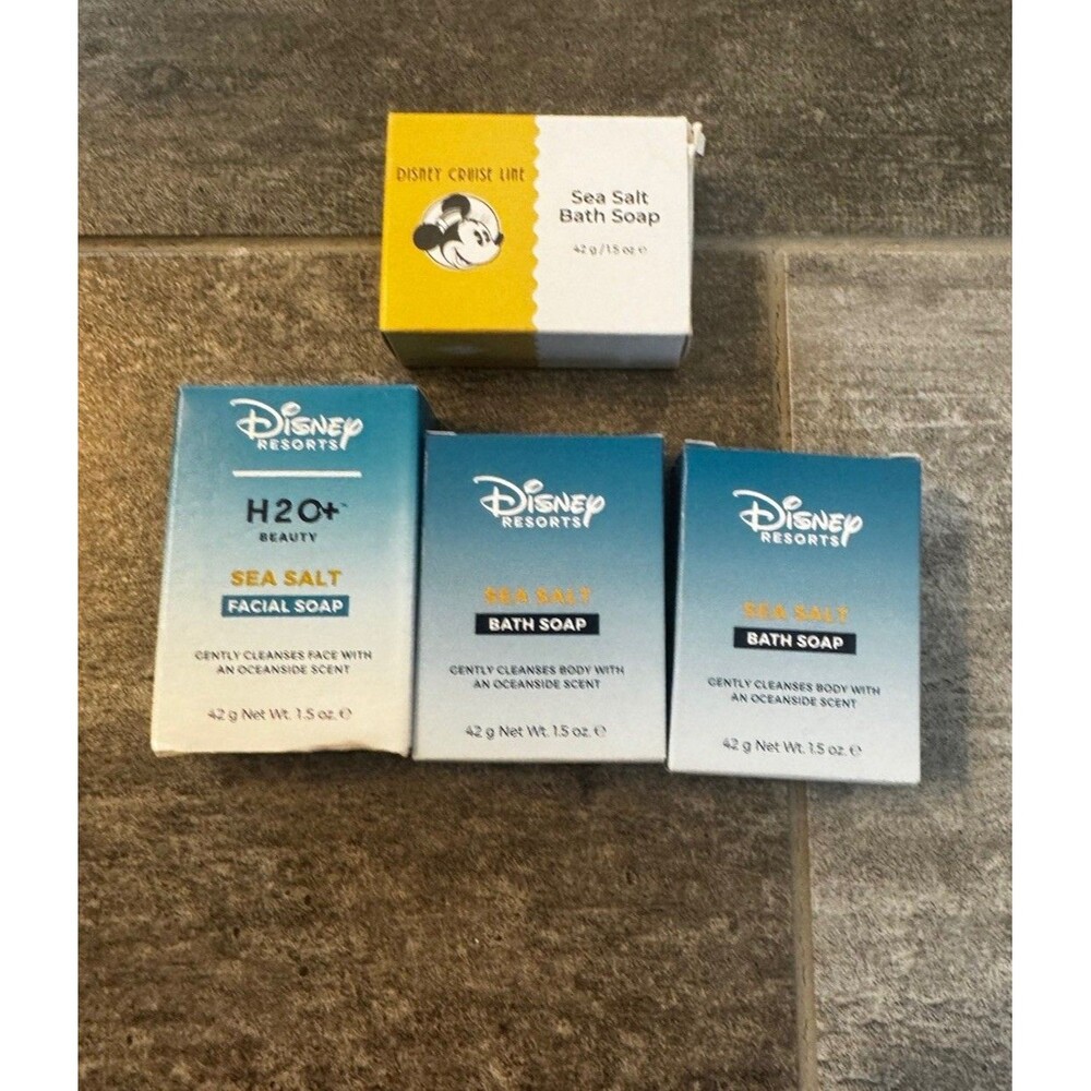 Lot Of 4 Disney Resort/cruise Line Sea Same Facial Soap And Bath Soap, New
